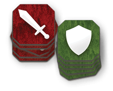 attack & defense strength markers