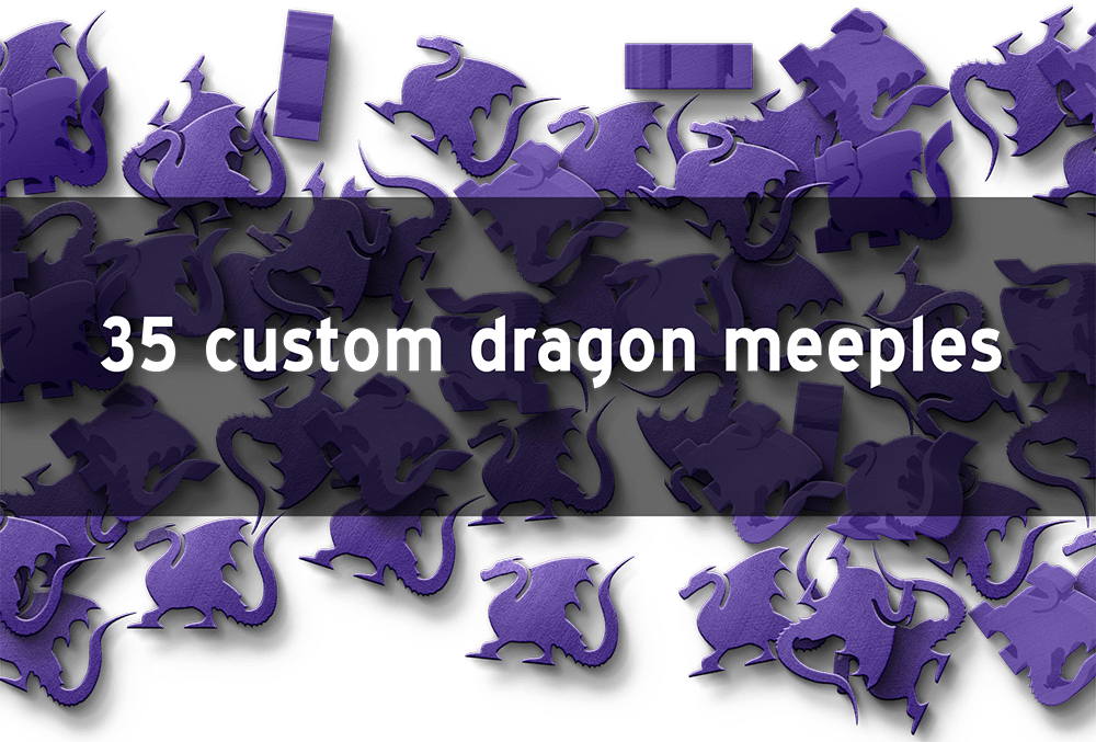 35 custom dragon meeples